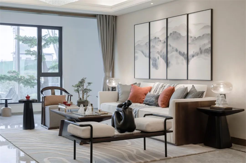 142㎡新中式大宅,把家住成了一幅水墨畫!每一幀都是風(fēng)雅!